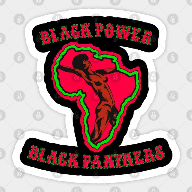 Empowering Legacy of the Black Panthers Sticker by Boogosh